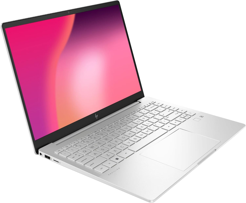 HP  Pavilion  14" 2880 x 1800 90Hz OLED | Intel Core i7-1355U 10-Core 16GB DDR4 | 1TB SSD | Windows 11 Pro | Wi-Fi 6E - Backlit KB - 5MP Camera - Silver