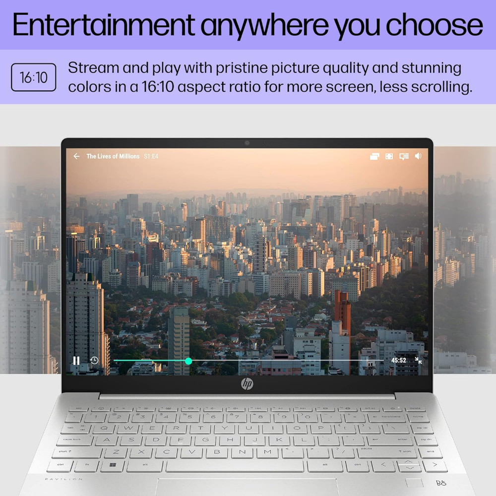 HP  Pavilion  14" 2880 x 1800 90Hz OLED | Intel Core i7-1355U 10-Core 16GB DDR4 | 1TB SSD | Windows 11 Pro | Wi-Fi 6E - Backlit KB - 5MP Camera - Silver