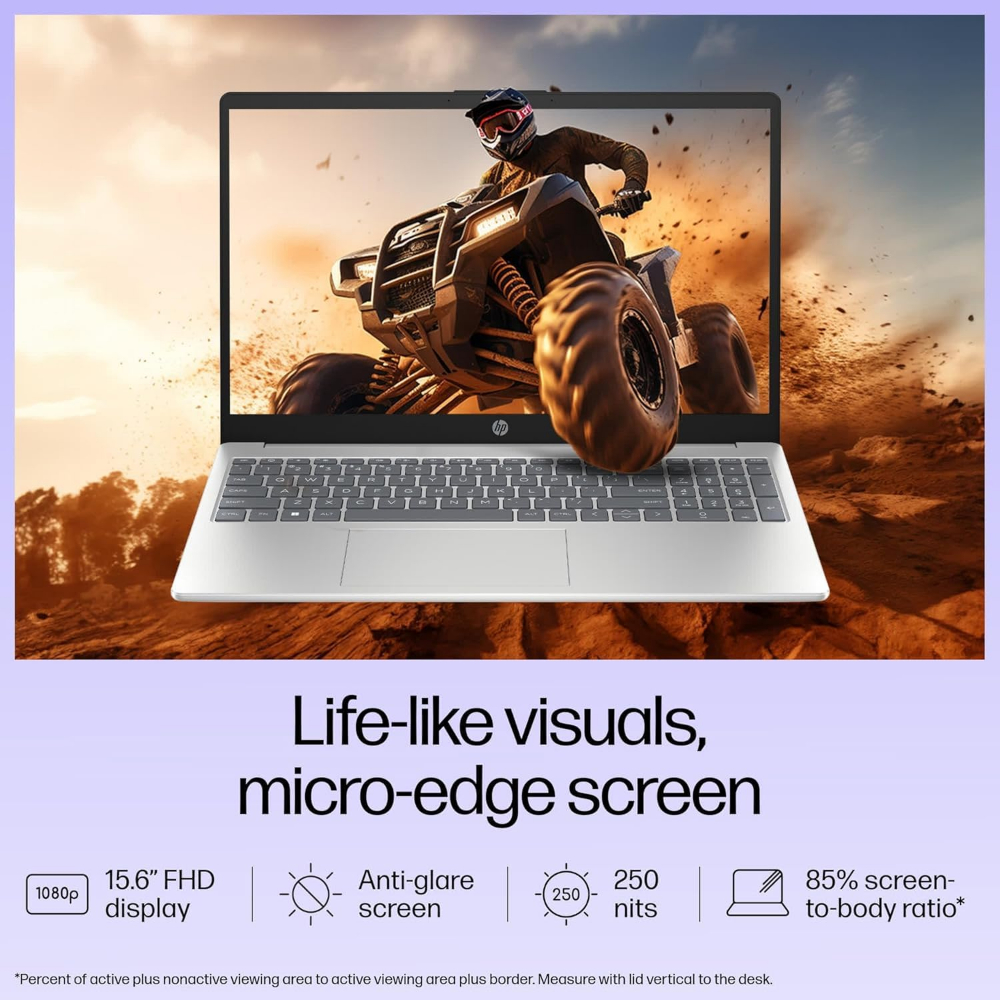 HP 15, 13th Gen Intel Core i3-1315U, 4GB DDR4, 256GB SSD