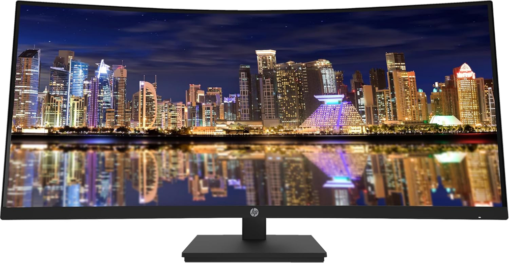 HP P34hc G4 WQHD USB-C Curved Monitor, SuperSpeed USB Type-C 5Gbps signaling rate (up to 65W USB Power Delivery,