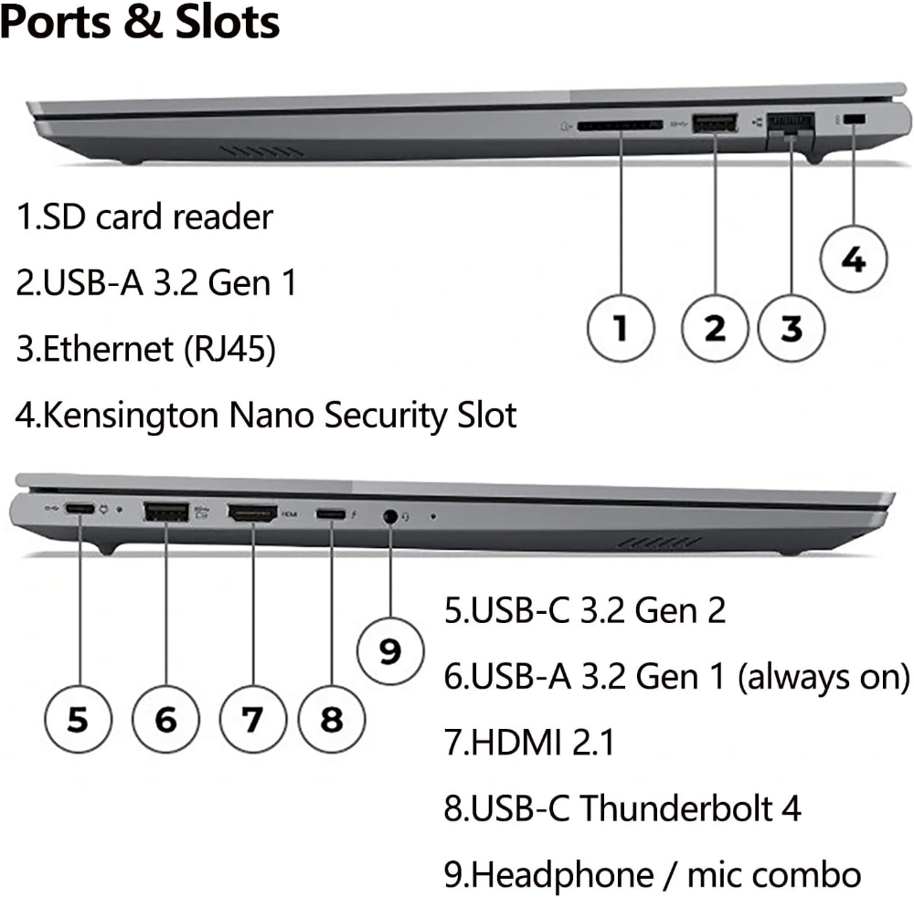 Lenovo ThinkBook 16 G6 IRL, Intel Core i5 1335U, 8GB DDR5 , 512GB SSD  16" fingerprint Reader, Windows 11 Pro