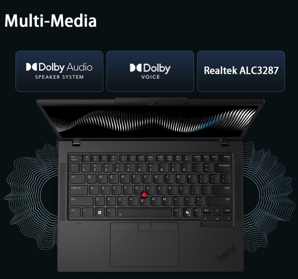 Lenovo ThinkPad T14 Gen 5, Intel Core Ultra 7 155U, 16GB DDR5 5600 (Up to 64GB Support), 512GB SSD