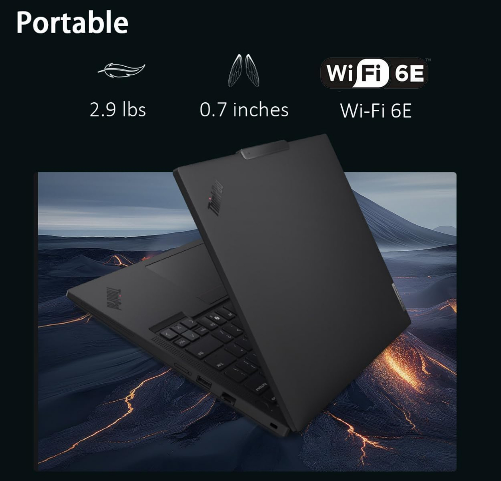 Lenovo ThinkPad T14 Gen 5, Intel Core Ultra 7 155U, 16GB DDR5 5600 (Up to 64GB Support), 512GB SSD
