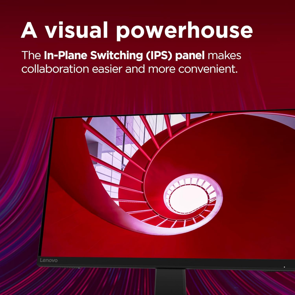 Lenovo N27q Monitor, 27" IPS Display, QHD Resolution, 100Hz, HDR10m Black