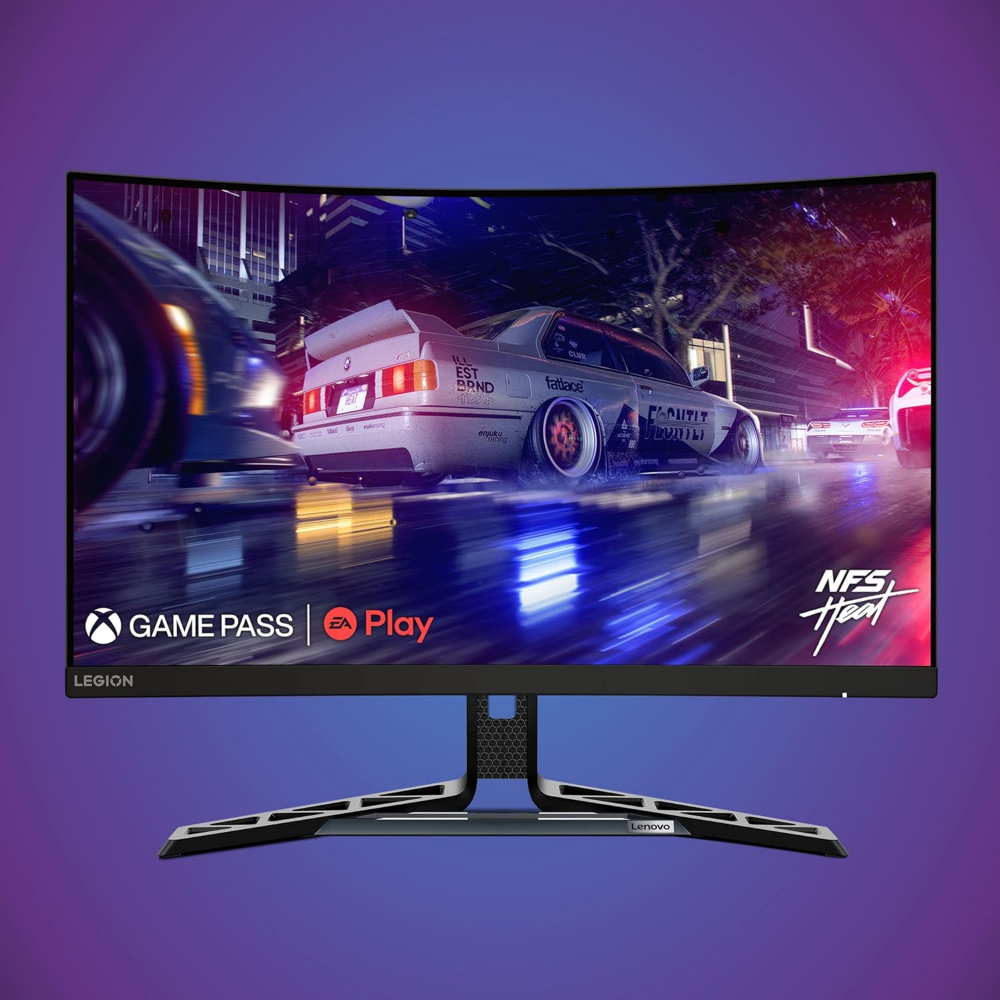 Lenovo Legion R27fc-30 Gaming Lift/Tilt/Pivot/Swivel Stand  Monitor, 27" FHD Curved, Raven Black color