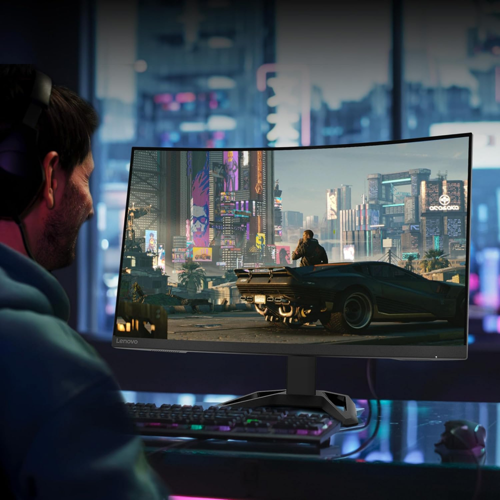 Lenovo G32qc-30 32 Inch Gaming Monitor | WQHD, 1440p, 165Hz, 0.5ms, HDMI, DP | AMD Freesync | PS, Xbox, PC screen
