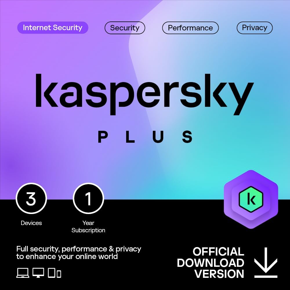 Kaspersky Plus – 3 Devices, 1 Year