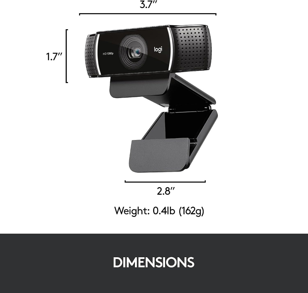 logitech C922 Pro Stream Webcam 1080P Camera for HD Video Streaming & Recording