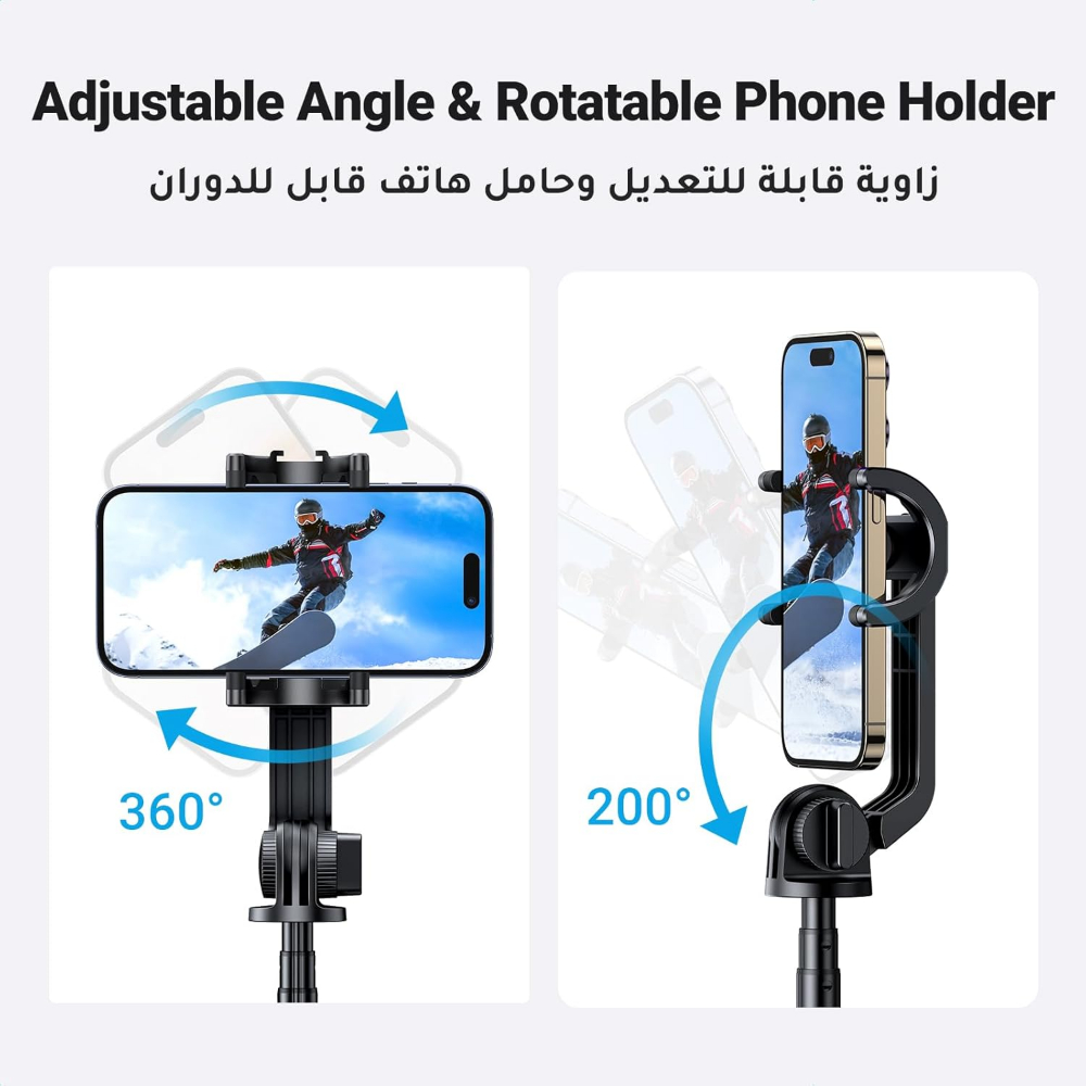 UGREEN Selfie Stick Tripod Stand 60 inch/152cm Extendable Phone Tripod with Bluetooth Remote Control Alloy Camera Stand Fit for All Phone and Camera GoPro iPhone 16 Pro Max S25 Ultra