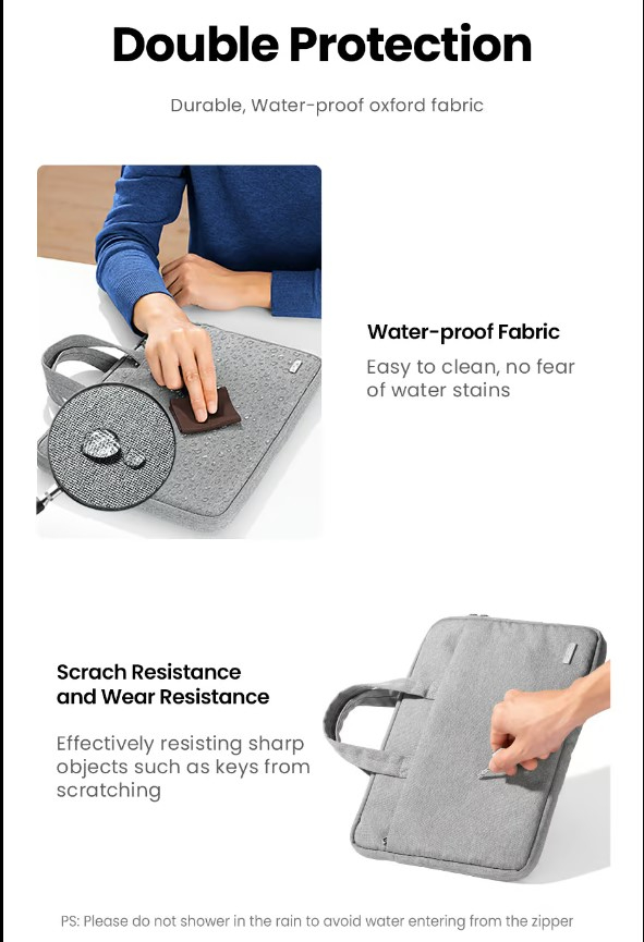 UGREEN 14.9 Inch Laptop and Tablet Case - Laptop Carrying case with Accessory Storage Pockets