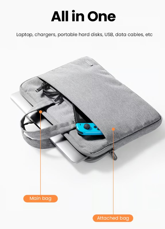 UGREEN 14.9 Inch Laptop and Tablet Case - Laptop Carrying case with Accessory Storage Pockets