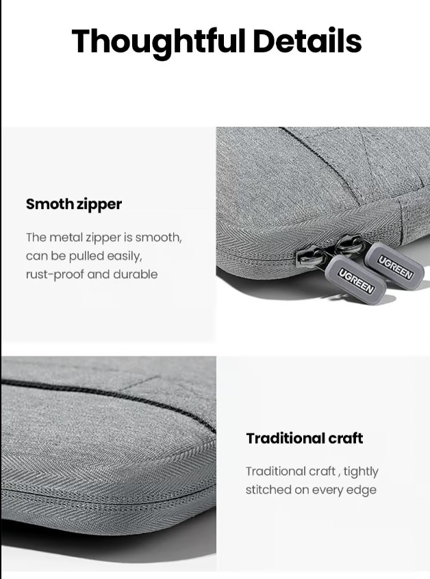 UGREEN 14.9 Inch Laptop and Tablet Case - Laptop Carrying case with Accessory Storage Pockets