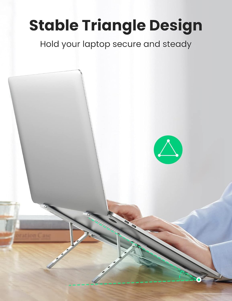 UGREEN Foldable Adjustable Laptop Stand  Portable Ergonomic Desk Holder