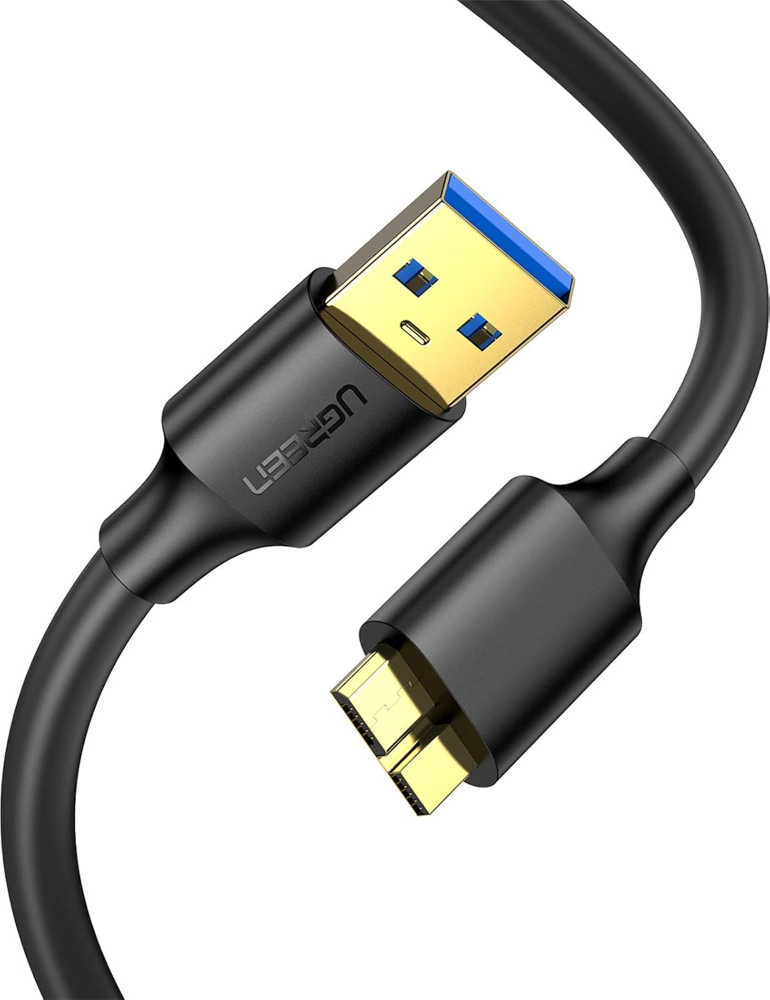 UGREEN USB-A 3.0 to Micro USB 3.0 Male Cable (0.5m, Black)