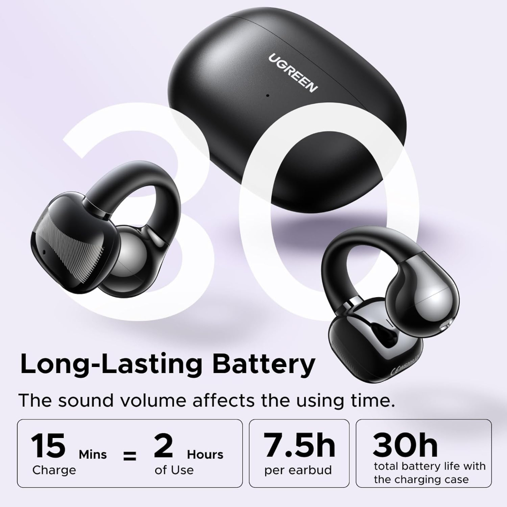 UGREEN HiTune S3 Open Ear Earbuds Bluetooth 5.4 Clip On Wireless Headphones