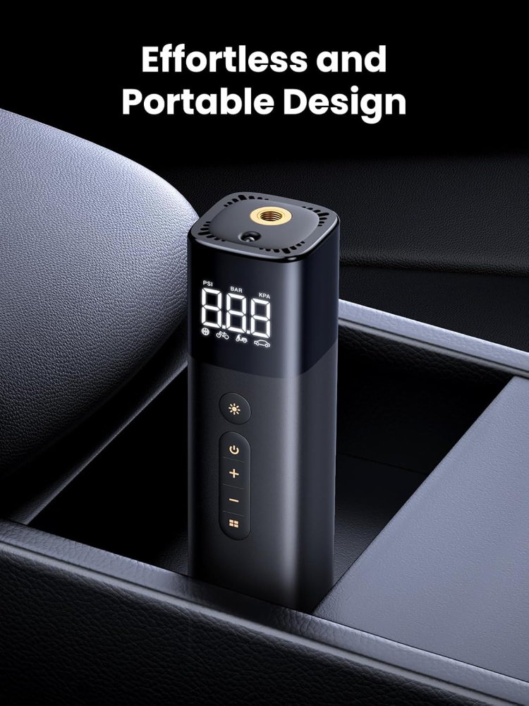 UGREEN Tyre Inflator Digital Car Tyre Pump 150 PSI 12V Tire Inflator with Inflation Tire Pressure Detection LED Light Portable Air Pump for Car Tires and Other Inflatables