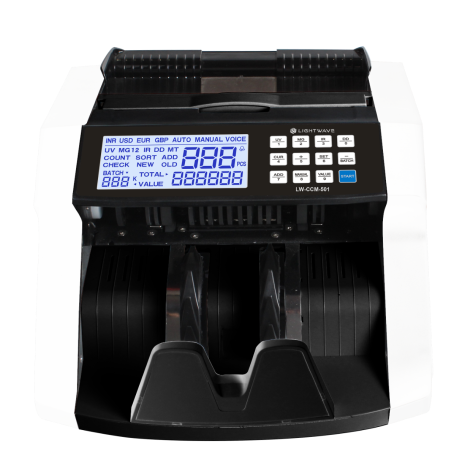 Light Wave  Cash Counting Machine – Dual Display & Error Detection