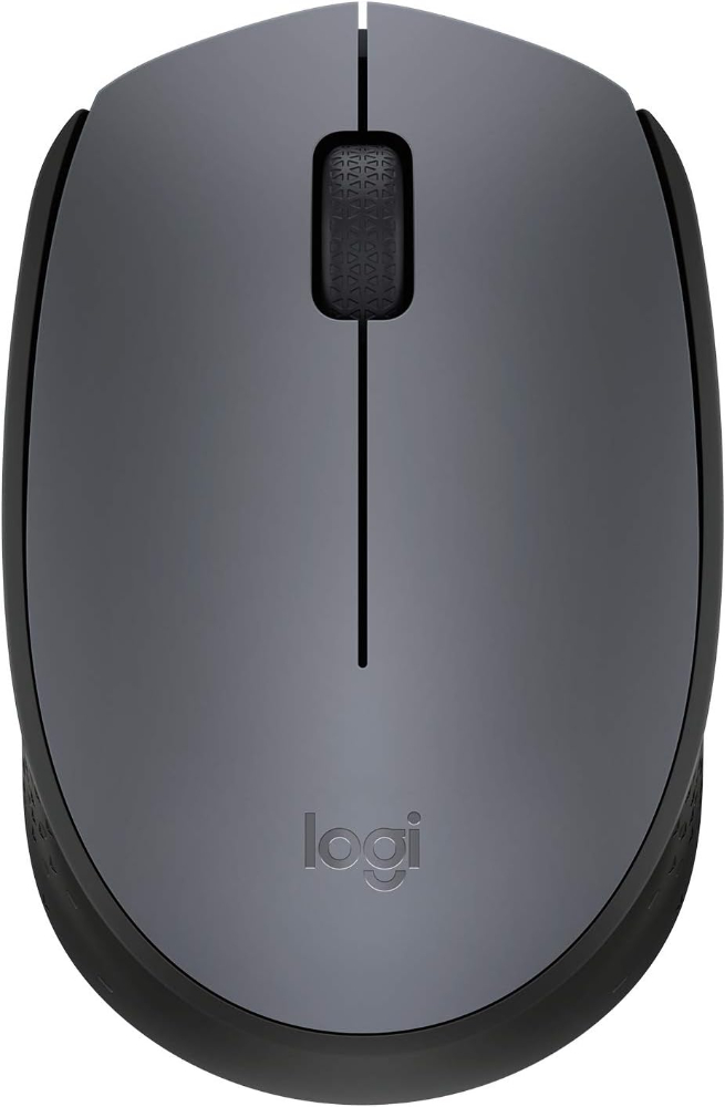 Logitech M170 Wireless Mouse for PC, Mac, Laptop, 2.4 GHz with USB Mini Receiver, Optical Tracking, 12-Months Battery Life, Ambidextrous, Grey