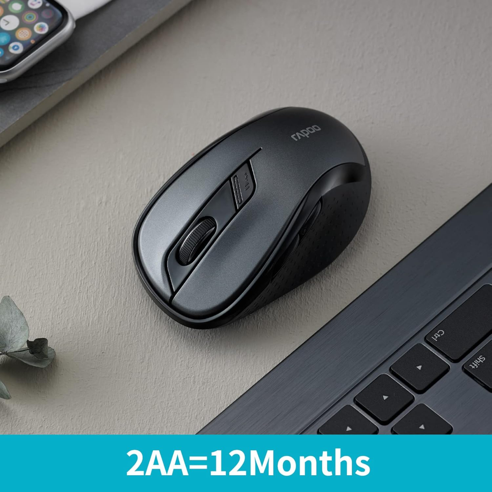 Rapoo M500 Multi Mode Wireless Mouse, Black