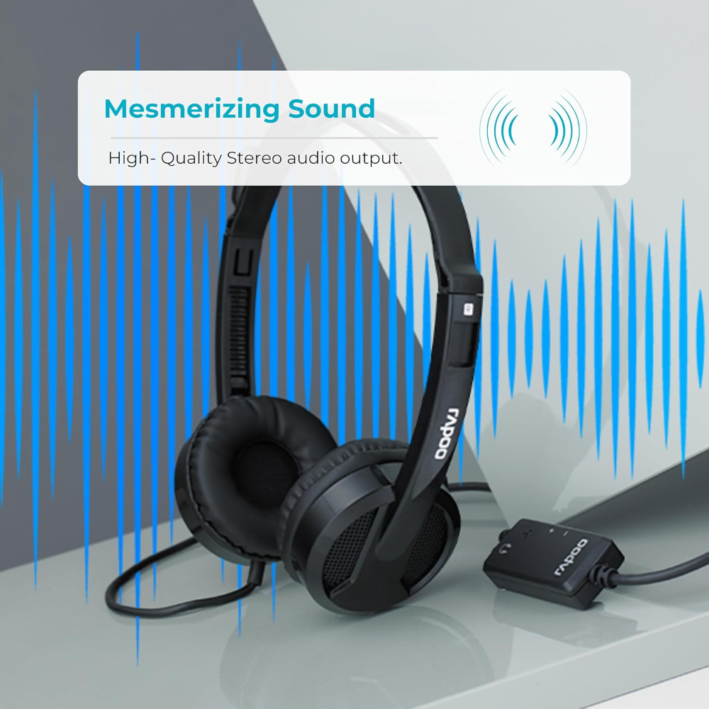 RAPOO H120 USB STEREO HEADSET WIRED