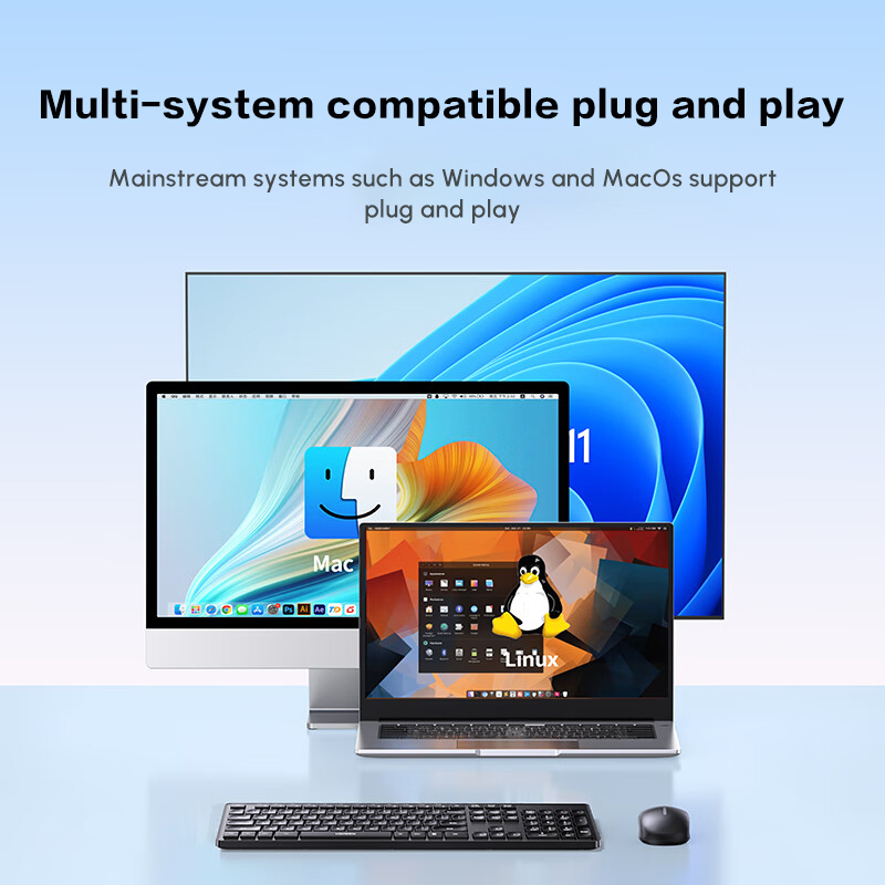 UGREEN Wireless Keyboard and Mouse Combo,2.4GHz Ergonomic Keyboard Mouse, Compact Silent Cordless Full Size Computer Keyboard