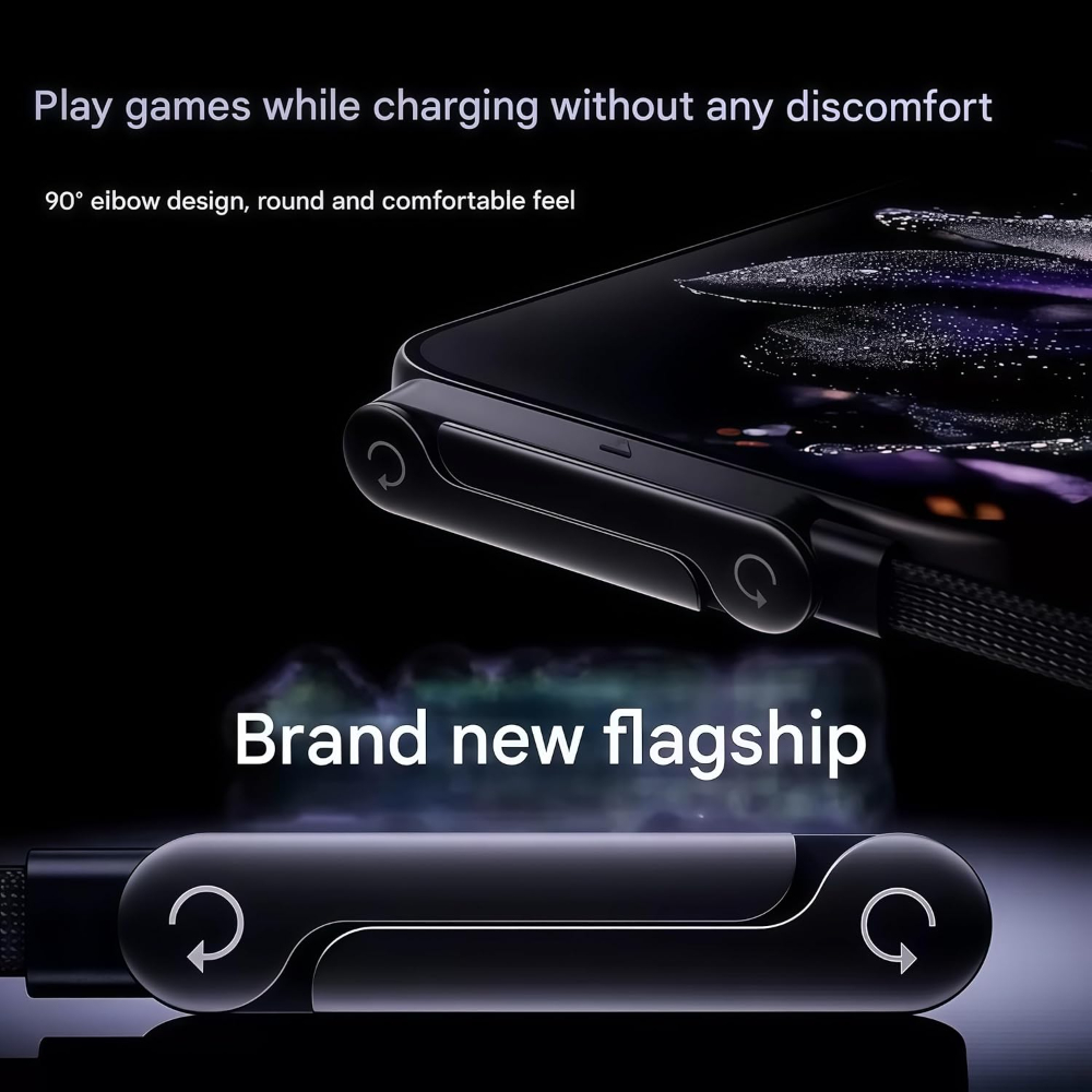 2-in-1 invisible charging cable+folding stand, 240W super fast charging Type-C cable
