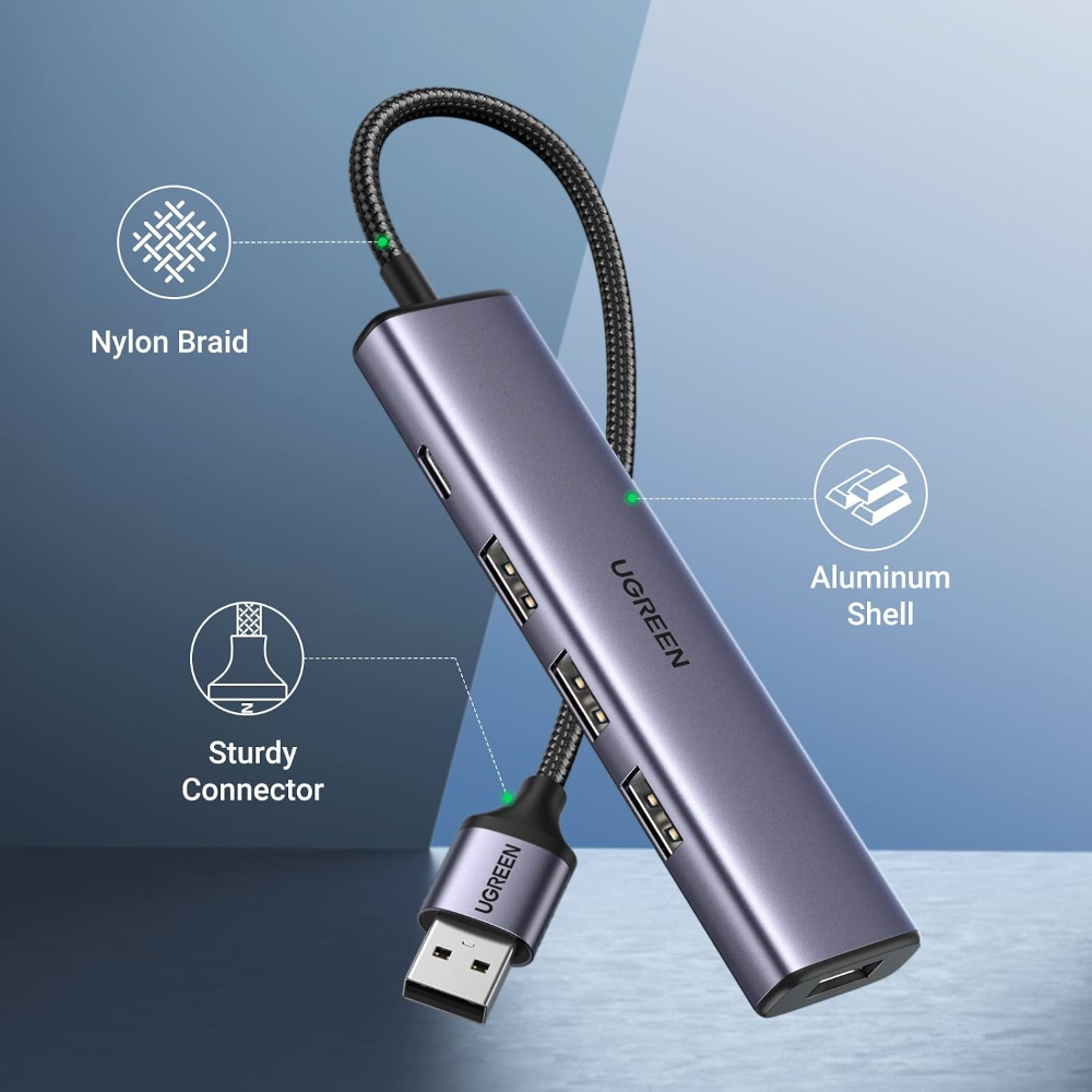 Ugreen 20805 4 in 1 USB 3.0 Hub with USB-C Power Port