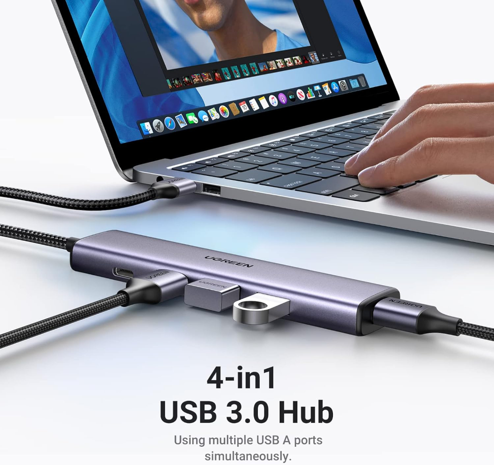 Ugreen 20805 4 in 1 USB 3.0 Hub with USB-C Power Port