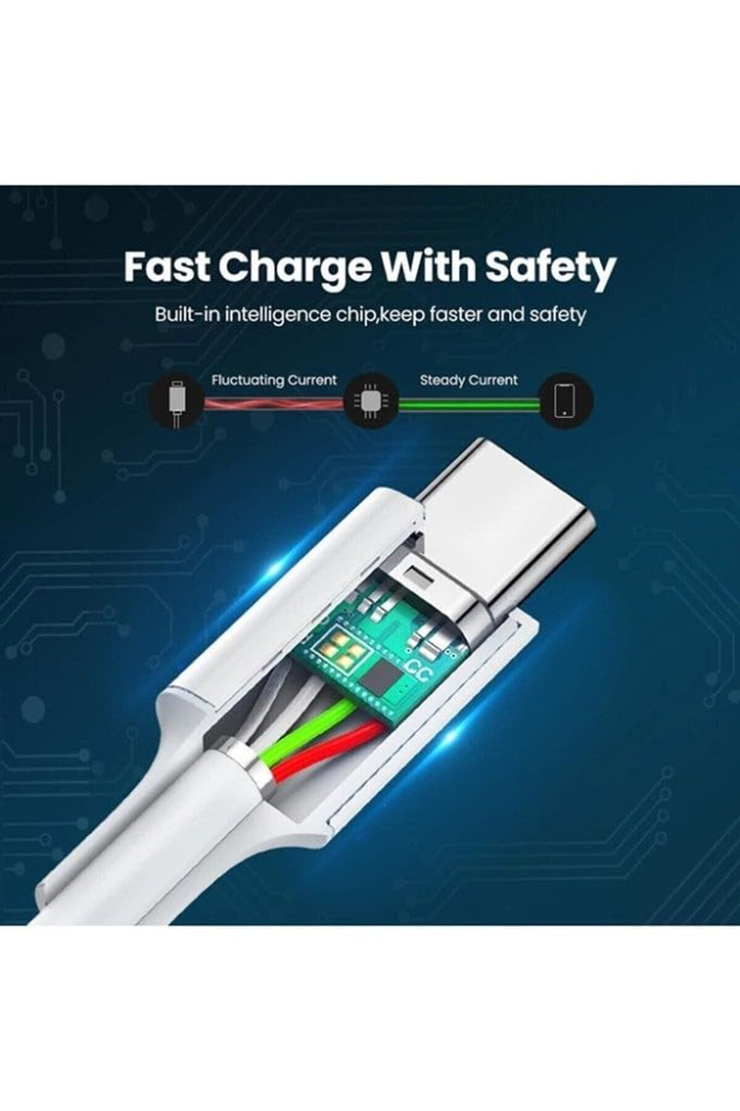 UGREEN  USB-C  To TYPE-C, Male To Male Data Cable 5A (1M) - White