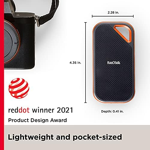 SANDISK E81 EXTREME PRO PORTABLE EXTERNAL SSD V2 2TB - Black