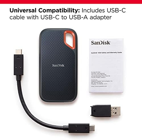 SANDISK E61 EXTREME PORTABLE EXTERNAL SSD V2 4TB - Black