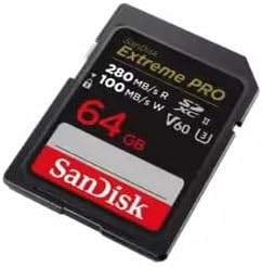 SanDisk Extreme PRO 64GB SDXC UHS-II Memory Card – Up to 280MB/s, 4K & 8K UHD, V60 SD Card for Pro DSLR & Mirrorless Cameras (SDSDXEP-064G-GN4IN)