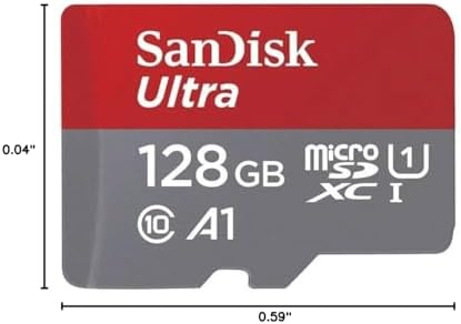 SanDisk Ultra 128GB MicroSD Class 10 Memory Card – Up to 140MB/s, A1, microSDXC (No Adapter) for Phones, Tablets & Action Cameras (SDSQUAB-128G-GN6MN)