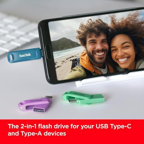 SanDisk Ultra Dual Drive Go 64GB USB Type-C & USB-A Flash Drive – 2-in-1 OTG Pen Drive for Phones, Tablets & Laptops (SDDDC3-064G-G46)