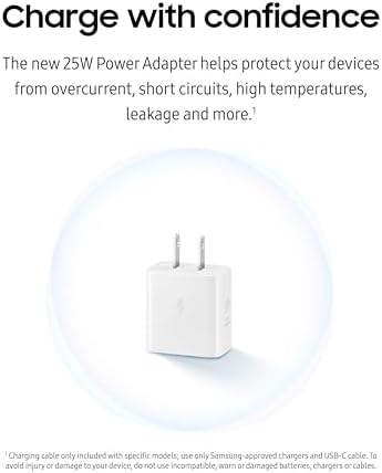 Samsung USB-C Super Fast Charging Wall Charger - 25W PD Adapter with Type-C Cable