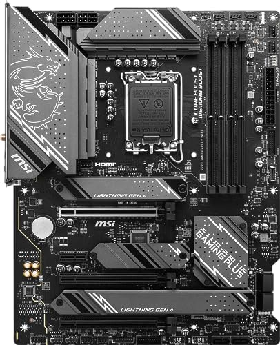 MSI Z790 GAMING PLUS WIFI ATX Motherboard – Intel Z790 LGA 1700, DDR5 up to 7200MHz, Quad M.2 Gen4, WiFi 7, 2.5G LAN, for 12th 13th 14th Gen Intel