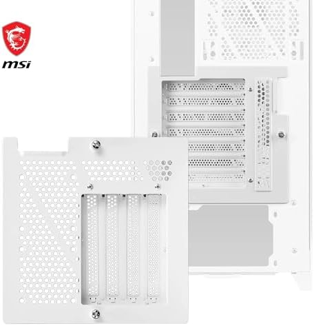 MSI MPG Gungnir 300R Airflow Mid-Tower Gaming PC Case White Tempered Glass with ARGB Fans