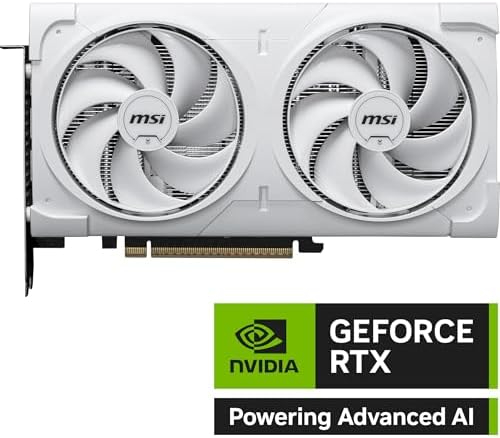 MSI GeForce RTX 5060 Ti 16GB VENTUS 2X PLUS Graphics Card – GDDR7, DLSS 4, PCIe 5.0, Dual-Fan GPU for 1440p Gaming & Creators