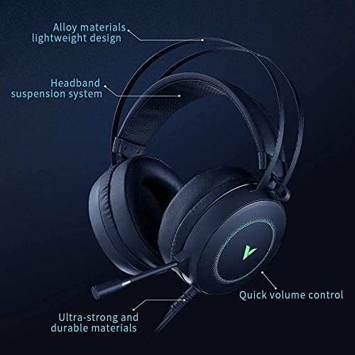 Rapoo VH120 RGB Gaming Headset – Immersive Stereo Sound with LED Lighting