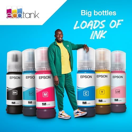 Epson 108 Light Cyan Ink Bottle 70ml – Genuine Refill for EcoTank L8050, L8100, L18050 (C13T09C54A)