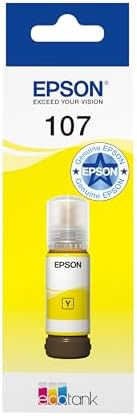 Epson 108 Yellow Ink Bottle 70ml – Genuine Refill for EcoTank L8050, L8100, L18050 (C13T09C44A)