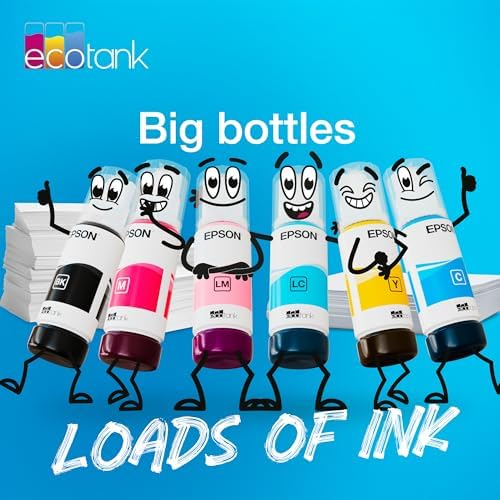 Epson 108 Cyan Ink Bottle 70ml – Genuine Refill for EcoTank L8050, L8100, L18050 (C13T09C24A)