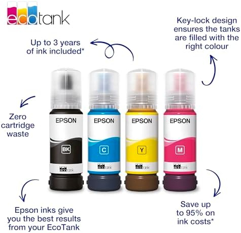Epson 103 Black Ink Bottle 65ml – Genuine Refill for EcoTank L1110, L3110, L3111, L3116, L3150, L3151, L3156, L3160, L5190 (C13T00S14A)