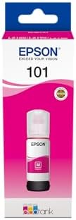 Epson 101 Magenta Ink Bottle 70ml – Genuine Refill for EcoTank L4150, L4160, L6160, L6170, L6176, L6190 (C13T03V34A)