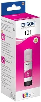Epson 101 Magenta Ink Bottle 70ml – Genuine Refill for EcoTank L4150, L4160, L6160, L6170, L6176, L6190 (C13T03V34A)