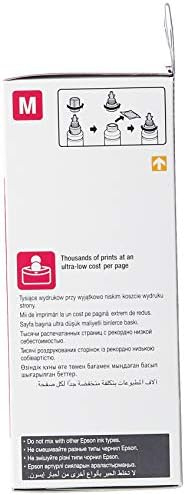 Epson T6643 Magenta Ink Bottle 70ml – Genuine Refill for EcoTank L100, L110, L120, L200, L210, L300, L355, L555 & More (C13T66434A)