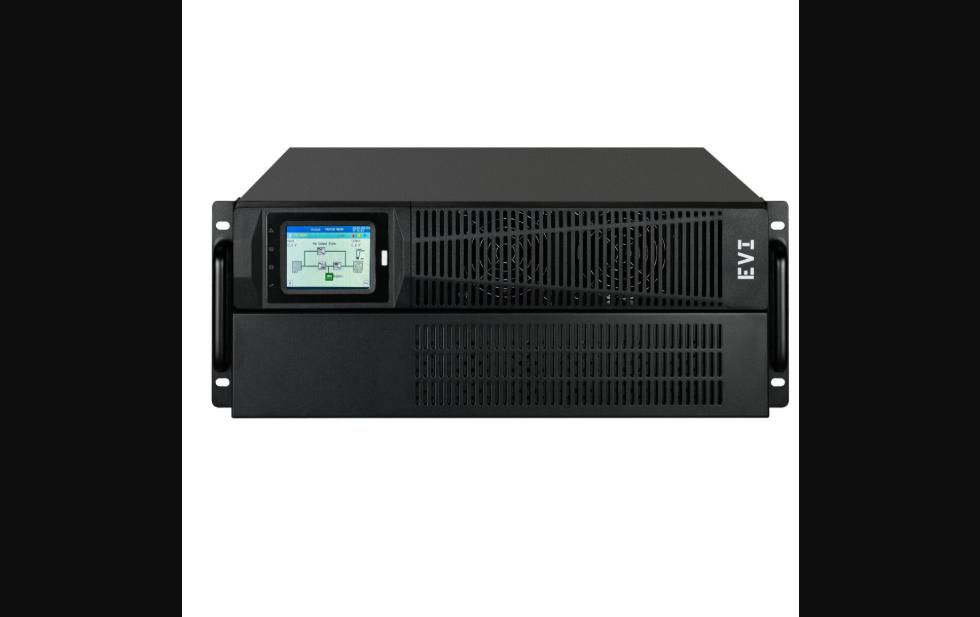 EVI 10000VA / 10000W Rack Mount Online UPS – Single Phase Double Conversion UPS with PFC, Touch Screen, External Battery Connector & SNMP Slot for Data Centres (EP-UPS10000P11OR)