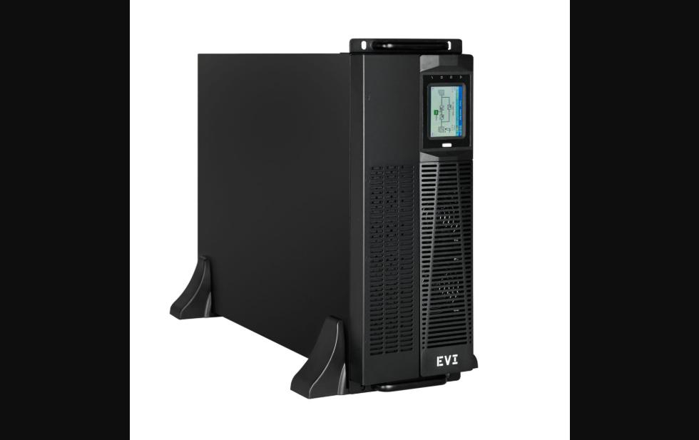 EVI 10000VA / 10000W Rack Mount Online UPS – Single Phase Double Conversion UPS with PFC, Touch Screen, External Battery Connector & SNMP Slot for Data Centres (EP-UPS10000P11OR)