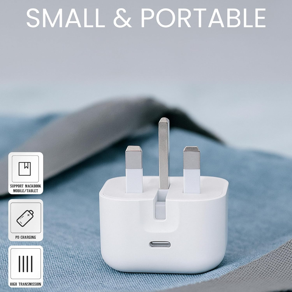 35W iPhone 17 Pro Max Charger USB-C to USB-C (Adapter + Braided Cable)