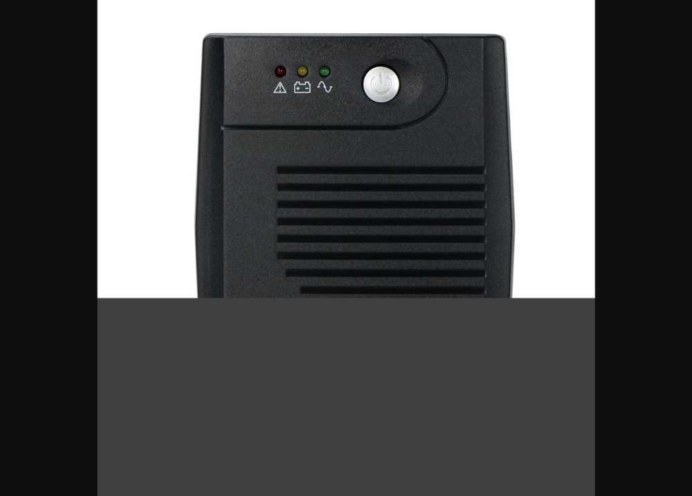 EVI 850VA / 480W Line Interactive UPS – Battery Backup & AVR Surge Protector with 2 Outlets for PC, Router & CCTV (EP-UPS850UU2-UK)